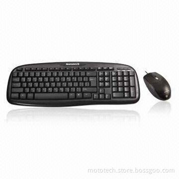 Splash-resistant Computer Wired Keyboard with 103 Keys and USB Port Mouse